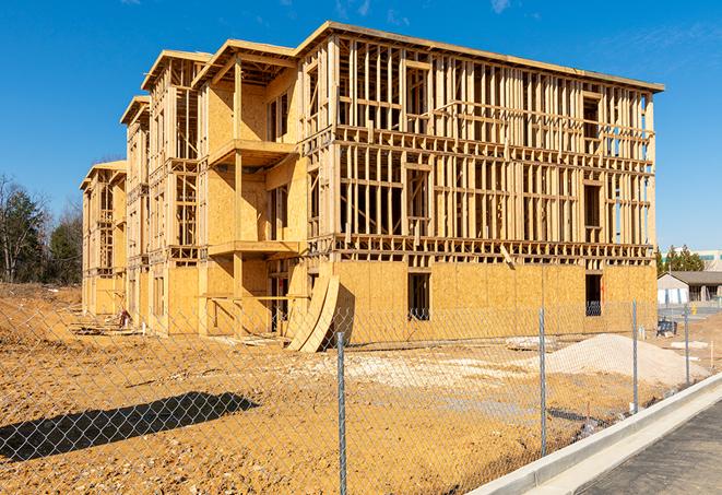 portable temporary chain link fence installations designed to secure construction zones in Diamond Springs